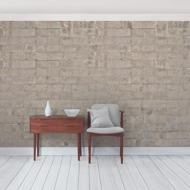 Brick Semi-Gloss Wallpaper Roll East Urban Home Size: 4.8m x 320cm, Materialqualität: Standard (110 g/m²) on Productcaster.