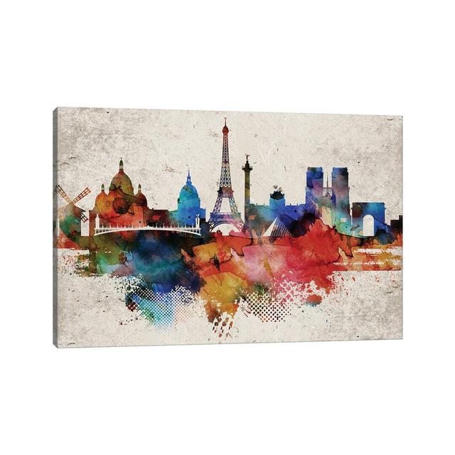 Paris Abstract Ivy Bronx Format: Wrapped Canvas, Size: 20.32cm H x 30.48cm W x 1.91cm D on Productcaster.