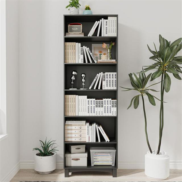 Standard-Bücherregal Arcely 180 x 60 cm ModernMoments Farbe: Schwarz on Productcaster.