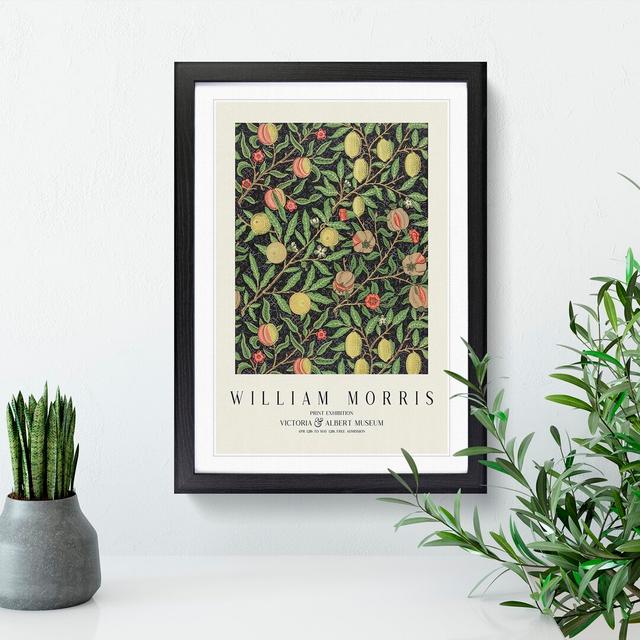 Fruit by William Morris - Picture Frame Graphic Art East Urban Home Size: 65cm H x 48cm W x 2cm D, Frame Option: Black Framed on Productcaster.