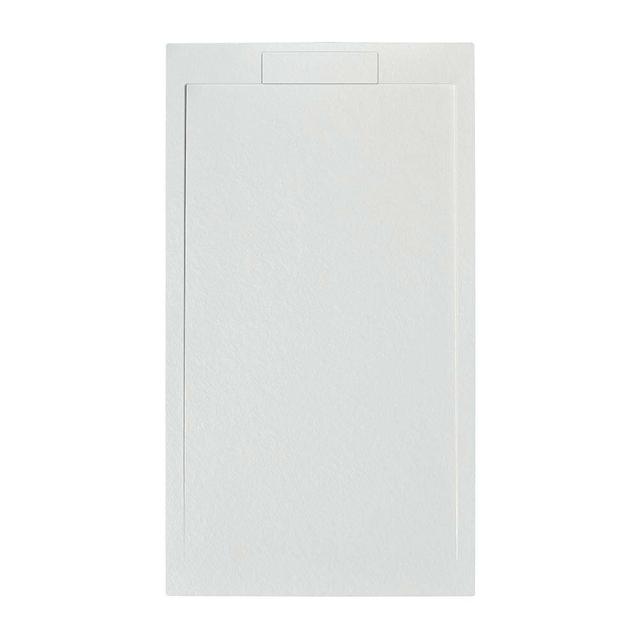 Trinity White 1600X800 Slate Effect Shower Tray Belfry Bathroom Size: 2.7cm H x 120cm W x 80cm D, Finish: White on Productcaster.