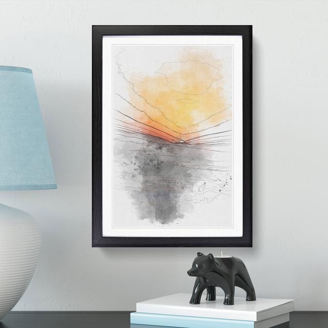 Indian Sunrise - Single Picture Frame Painting on MDF East Urban Home Size: 87cm H x 62cm W x 2cm D, Format: Black Framed on Productcaster.