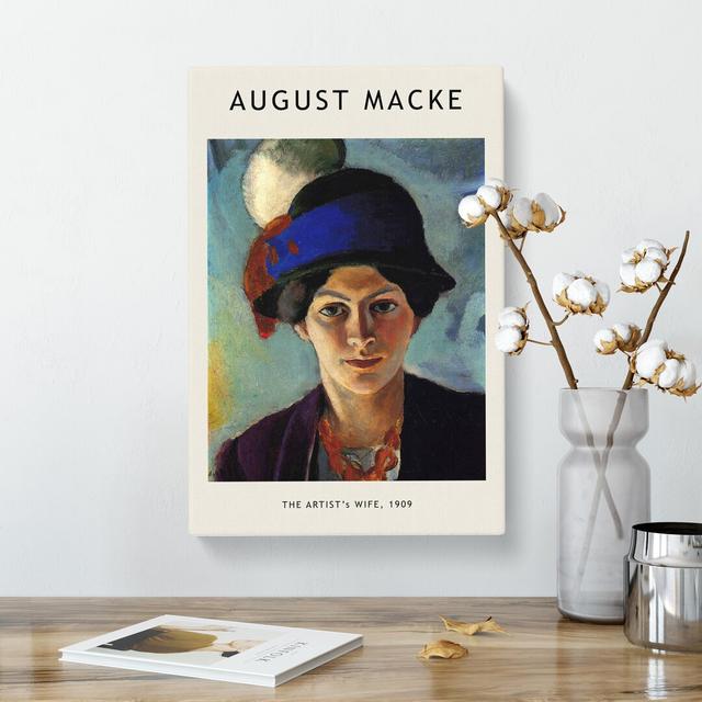 Portrait Of A Woman by August Macke - Wrapped Canvas Painting East Urban Home Size: 76cm H x 50cm W x 3cm D on Productcaster.