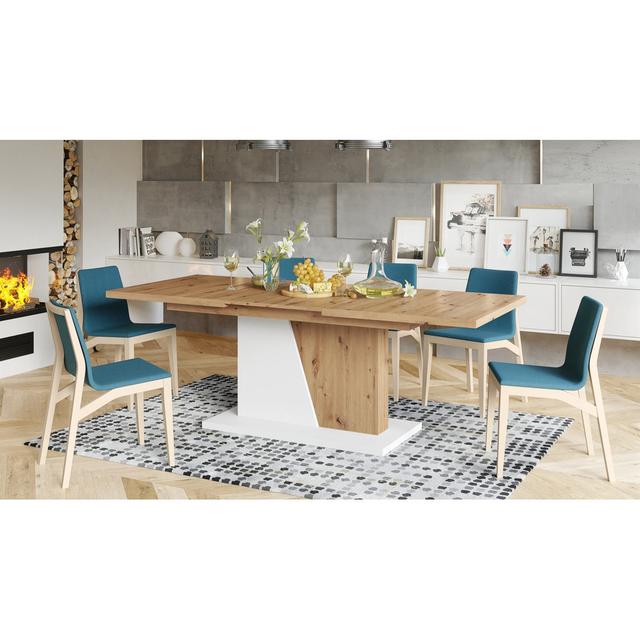 218cm Solid Oak Pedestal Dining Table Carl Svensson Colour: Gold Oak on Productcaster.