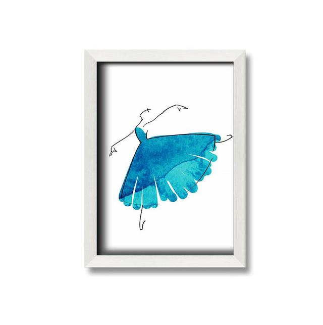 Blue Ballerina 2 Framed Print Rosdorf Park Format: Purple Framed Paper, Size: 84.1cm H x 59.7cm W x 2cm D on Productcaster.