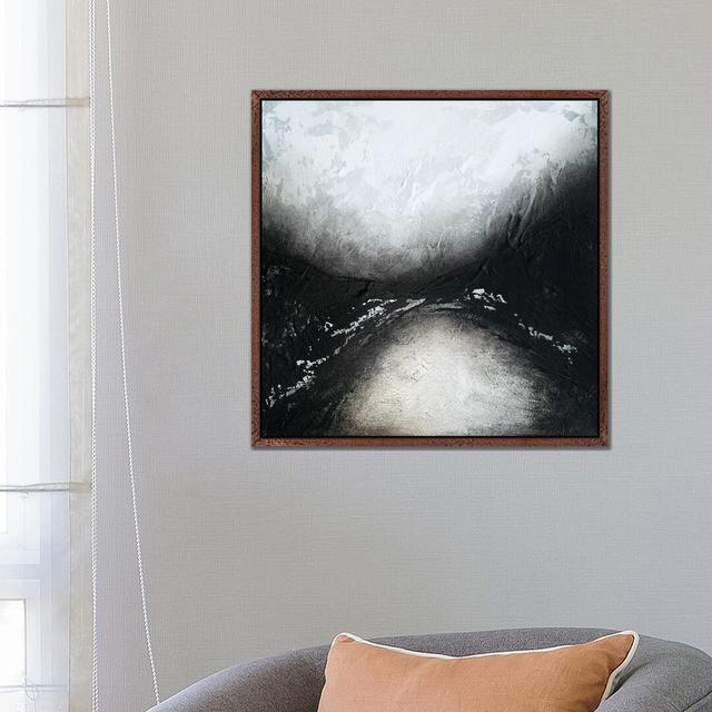 Ancient Moon - Graphic Art Print on Canvas Latitude Run Size: 66.04cm H x 66.04cm W x 3.81cm D, Format: Classic Brown Wood Framed on Productcaster.