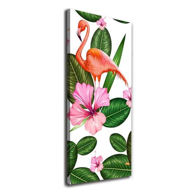 Flamingos und Blumen - Kunstdrucke auf Segeltuch Sansibar Home on Productcaster.