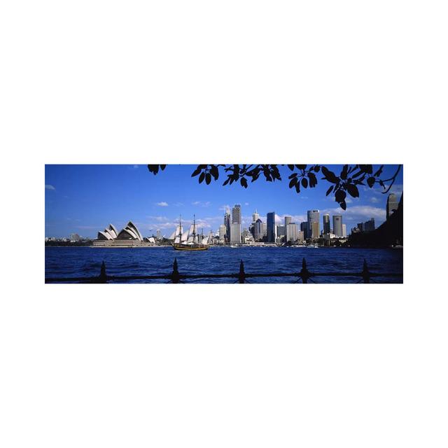 Downtown Skyline And Sydney Opera House, Sydney, New South Wales, Australia - Wrapped Canvas Panoramic Print Brayden Studio Size: 50.8cm H x 152.4cm W on Productcaster.