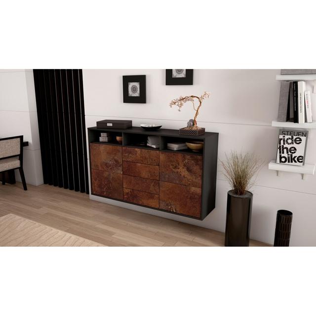 Rudy Sideboard Brayden Studio Colour (Body/Front): Black/Dark Brown on Productcaster.