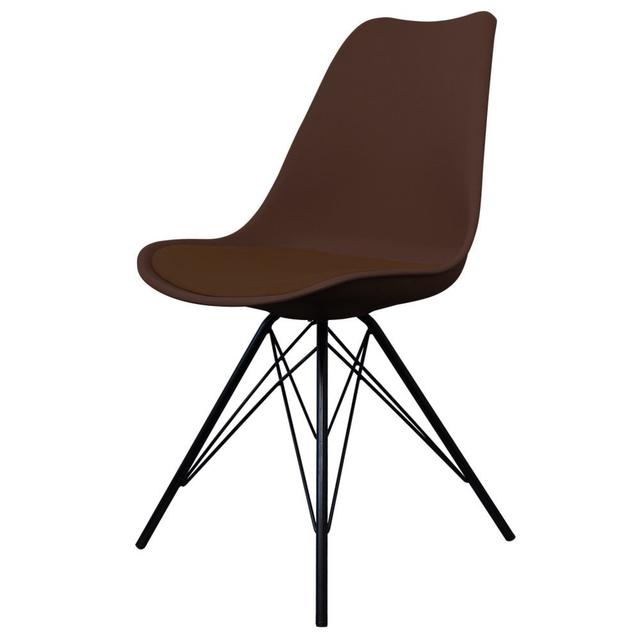 Aneta Plastic Side Chair George Oliver Colour: Brown on Productcaster.