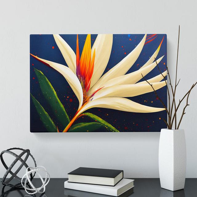 Bird Of Paradise Flower Splash Vol.1 - Wrapped Canvas Print 17 Stories Size: 35cm H x 50cm W x 3cm D on Productcaster.