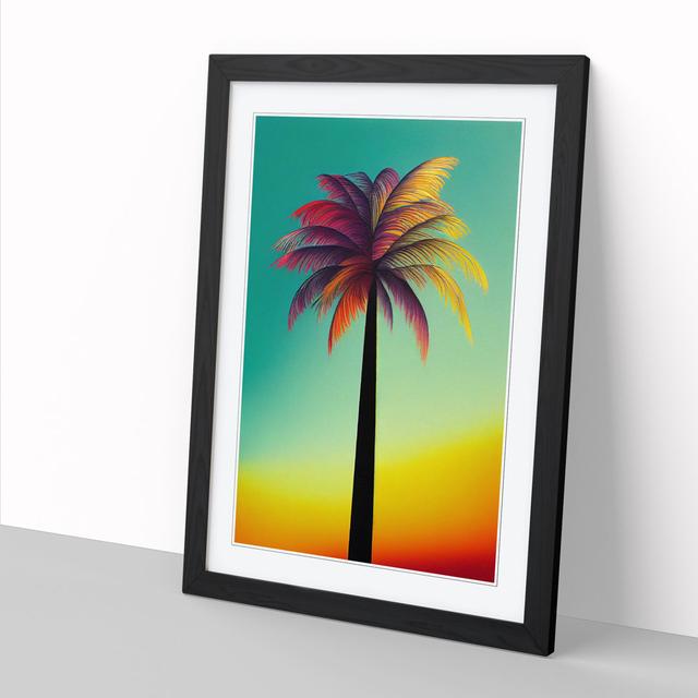 Palm Tree Vol.1 - Print Bay Isle Home Size: 34cm H x 25cm W x 2cm D, Frame Option: Walnut on Productcaster.