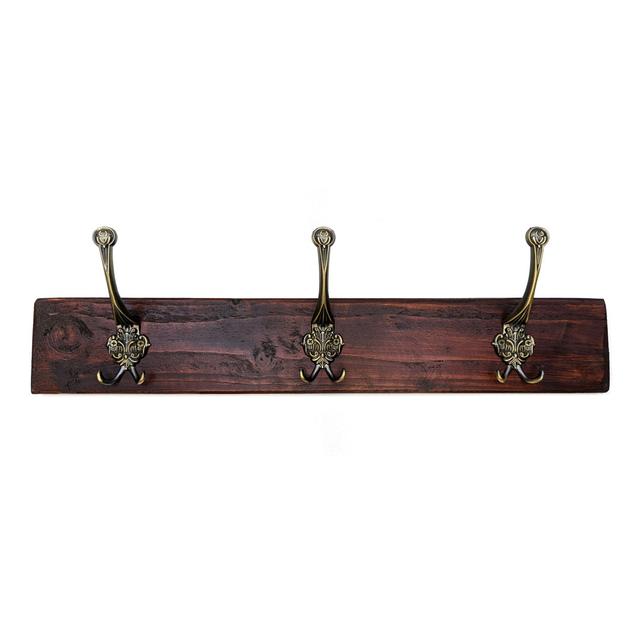 Harrold Solid Wood 6 - Hook Wall Mounted Coat Rack Alpen Home on Productcaster.