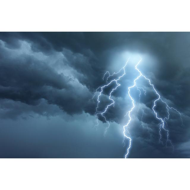 Lightning With Dark Cloudy Sky by Maxiphoto - Print 17 Stories Size: 20cm H x 30cm W x 3.8cm D on Productcaster.