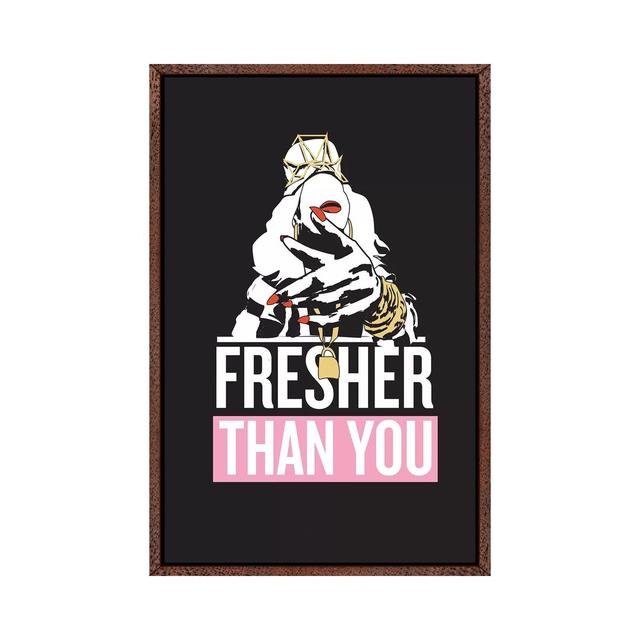 Yonce - Fresher Than You by GNODpop - Graphic Art Print on Canvas Ebern Designs Format: Classic Brown Wood Framed, Size: 101.6cm H x 66.04cm W x 3.81c on Productcaster.