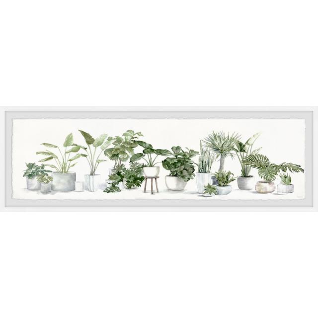 "Lush Greenery" Framed Painting Print Bay Isle Home Size: 38cmH x 114cmW on Productcaster.