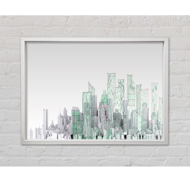 The City Sketch Art - Single Picture Frame Art Prints on Canvas Bright Star Size: 84.1cm H x 118.9cm W x 3.3cm D on Productcaster.