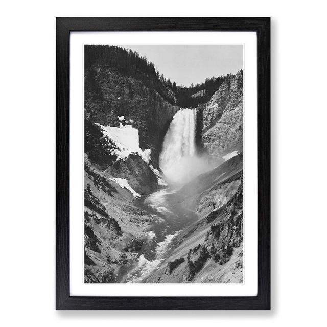 'Yellow Stone Falls' by Ansel Adams Framed Photographic Print East Urban Home Frame Colour: Black on Productcaster.