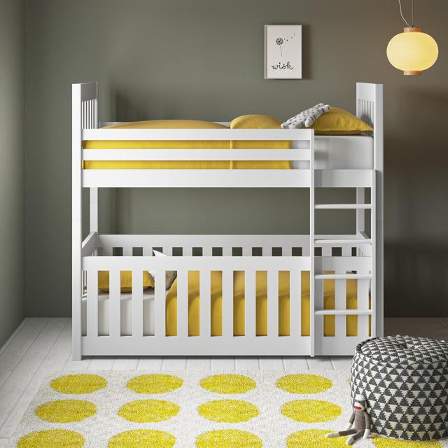 Magee Single (3') Standard Bunk Bed Mack + Milo Colour (Bed Frame): White Matt on Productcaster.