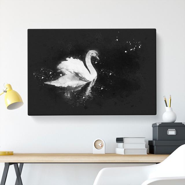 Swan - Wrapped Canvas Print East Urban Home Size: 35cm H x 50cm W x 3cm D on Productcaster.