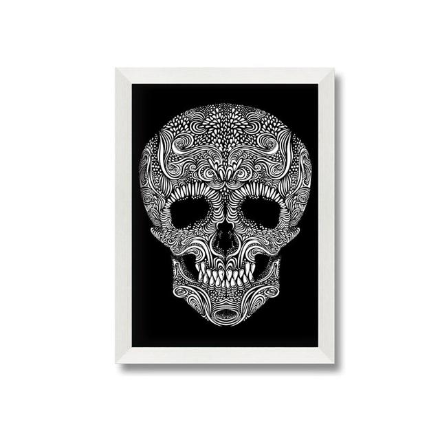 Mexican Skull 3 Framed Print Wall Art Maturi Size: 84.1cm H x 59.7cm W x 10cm D on Productcaster.