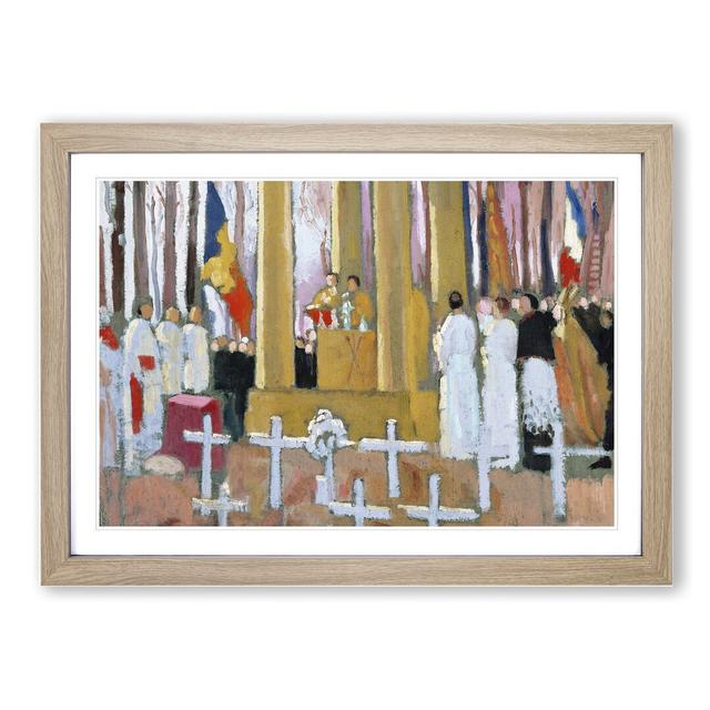 Mass in Front of the Tomb by Maurice Denis - Picture Frame Painting East Urban Home Frame Option: Oak Framed, Size: 36cm H x 48cm W x 2cm D on Productcaster.