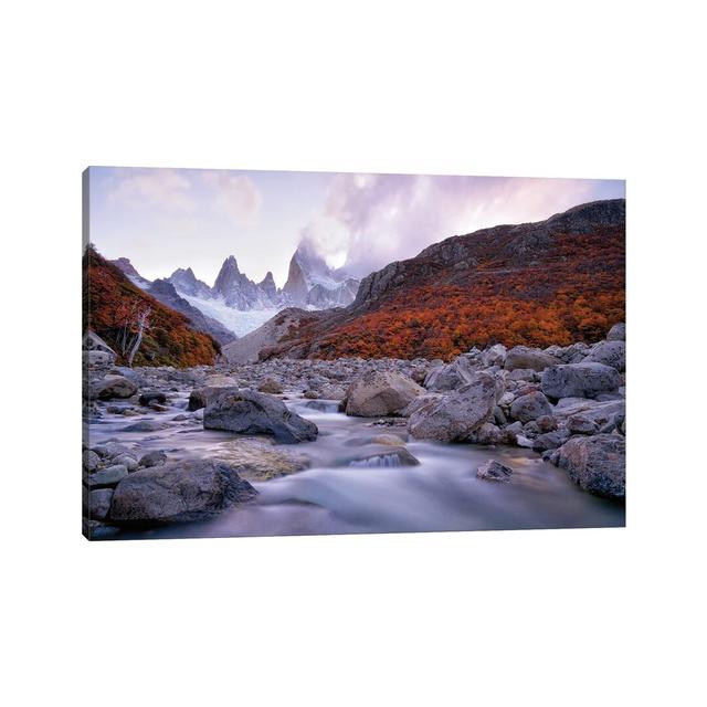 Fitz Roy Under Twilight by John Fan - Wrapped Canvas Painting Union Rustic Size: 66.04cm H x 101.6cm W x 3.81cm D on Productcaster.