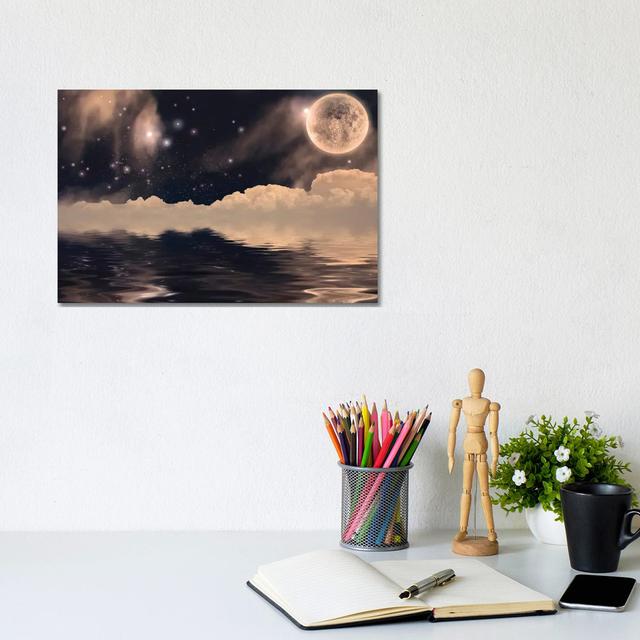 Fanastic Moon Landscape by Bruce Rolff - Wrapped Canvas Gallery-Wrapped Canvas Giclée House of Hampton Size: 20.32cm H x 30.48cm W x 1.905cm D on Productcaster.