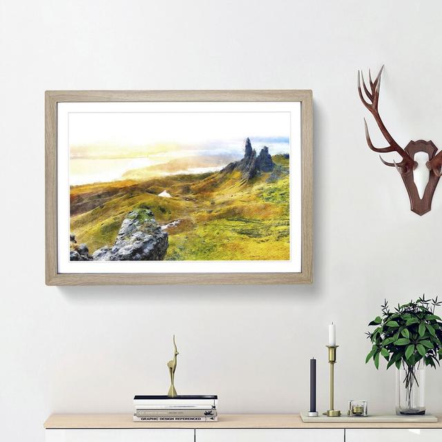 Old Man of Storr in the Isle of Skye - Picture Frame Graphic Art Print on MDF East Urban Home Size: 33cm H x 45cm W x 2cm D, Frame Option: Oak Framed on Productcaster.