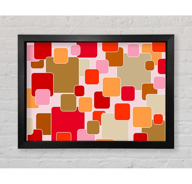 Colour Of Squares Framed Print Ivy Bronx Size: 42.1cm H x 59.7cm W on Productcaster.