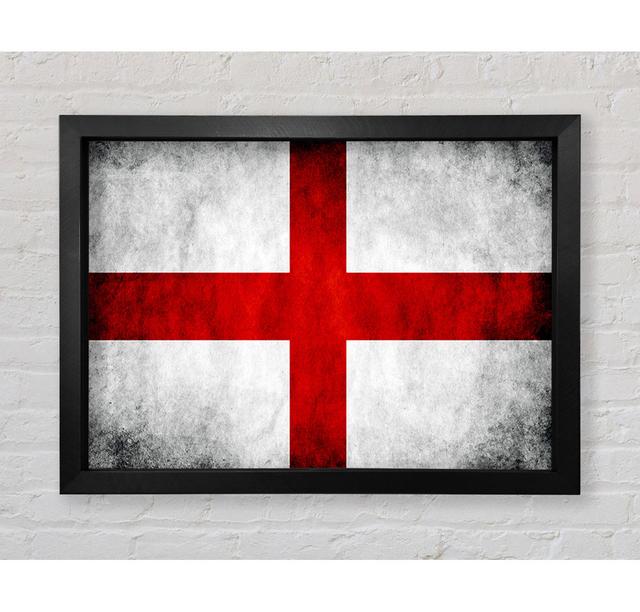 St George Flag England - Single Picture Frame Art Prints Bright Star Size: 84.1cm H x 118.9cm W x 3.4cm D on Productcaster.