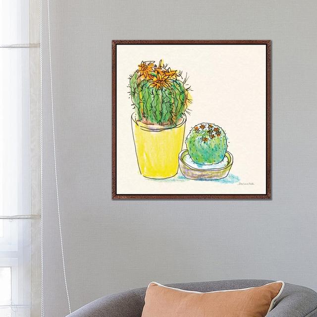 Cacti Garden IV von Sara Zieve Miller - Galerie-umwickelte Leinwand Giclée auf Leinwand Langley Street Format: Klassischer Holzrahmen, Größe: 66,04 cm on Productcaster.