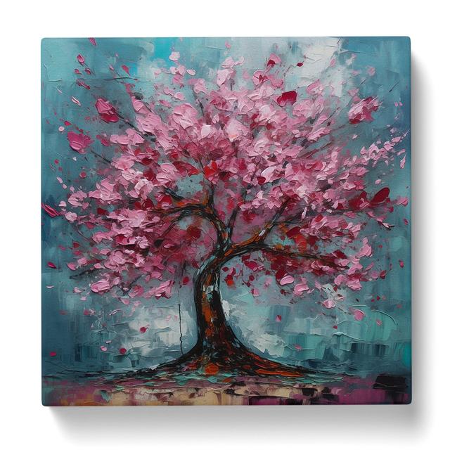 Cherry Blossom Tree Expressionism No.2 - Print Marlow Home Co. Size: 35cm H x 35cm W x 3cm D on Productcaster.