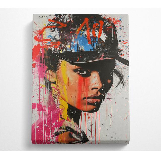 Graffiti Beauty (1) - No Frame Art Prints on Canvas Fairmont Park Size: 121.9cm H x 81cm W on Productcaster.