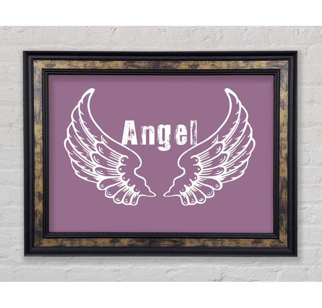 Angel Wings 2 Dusty Pink - Single Picture Frame Art Prints Bright Star Colour: Dusty Pink, Size: 29.7cm H x 42cm W x 8cm D on Productcaster.