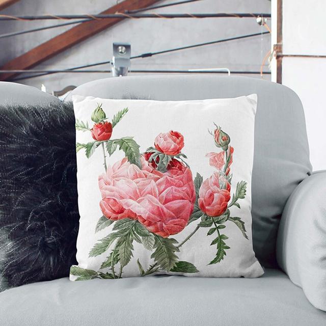 Floral Square Throw Cushion East Urban Home Size: 40cm H x 40cm W x 15cm D on Productcaster.