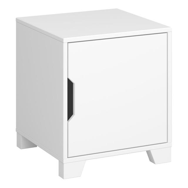 Schwarz Bedside Table Brayden Studio Colour: White on Productcaster.