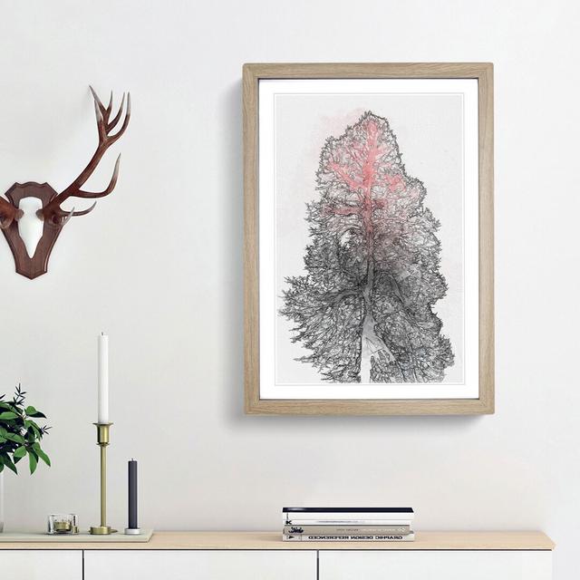 Colour of the Tree in Abstract - Picture Frame Graphic Art Print East Urban Home Size: 48cm H x 36cm W x 2cm D, Frame Option: Oak Framed on Productcaster.