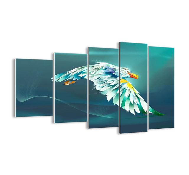 Your Eagle Is Power - 5 Piece Unframed Graphic Art Print Set on Glass Latitude Run Size: 100cm H x 150cm W x 1.8cm D on Productcaster.