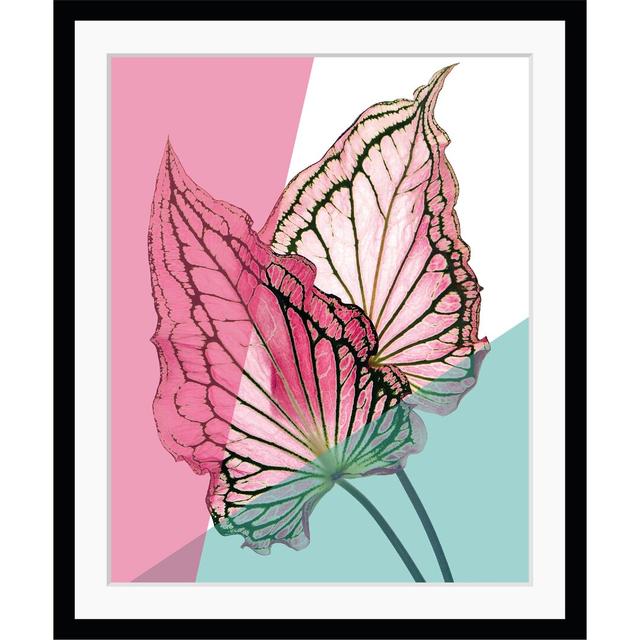 Leaves - Picture Frame Graphic Art Print on Paper Ebern Designs Size: 50 cm H x 60 cm W on Productcaster.