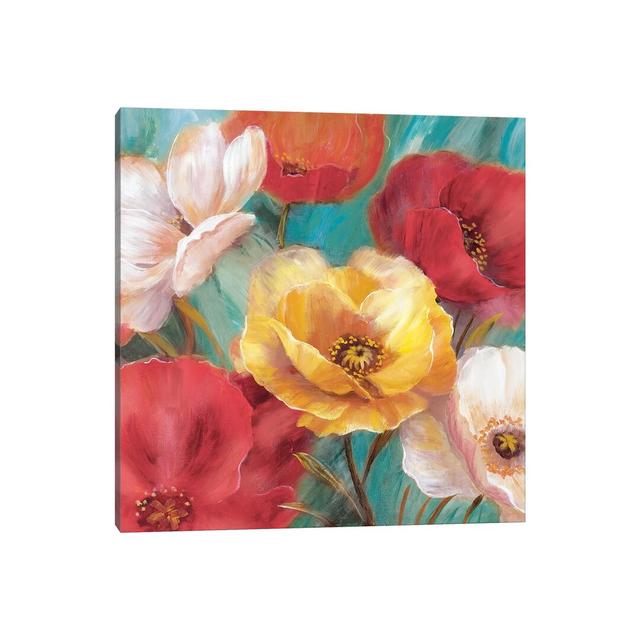 Jardin De Primavera by Nan - Print on Canvas Rosalind Wheeler Size: 45.72cm H x 45.72cm W x 1.91cm D, Format: Wrapped Canvas on Productcaster.