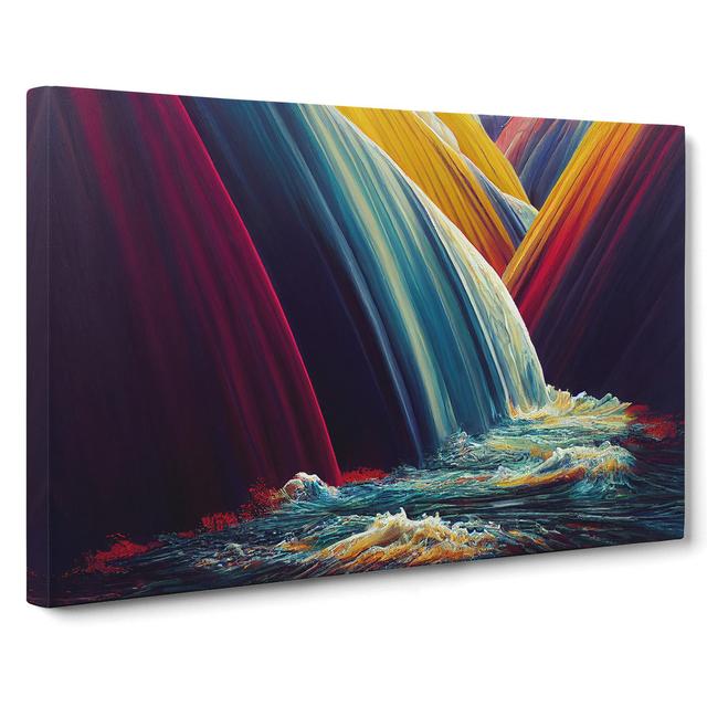 XXX-H1022-WF-10087X Waterfall Dreams - Wrapped Canvas Print Alpen Home Size: 50cm H x 76cm W x 3cm D on Productcaster.