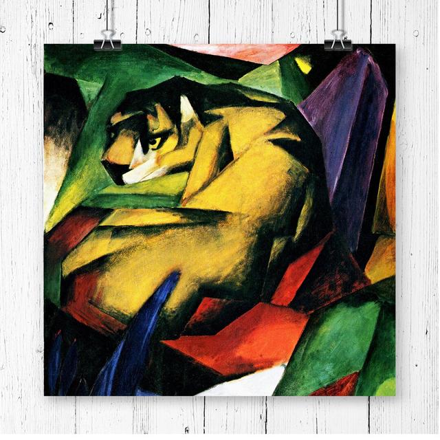 'The Tiger' by Franz Marc Painting Print World Menagerie Size: 60.96 x 60.96cm on Productcaster.