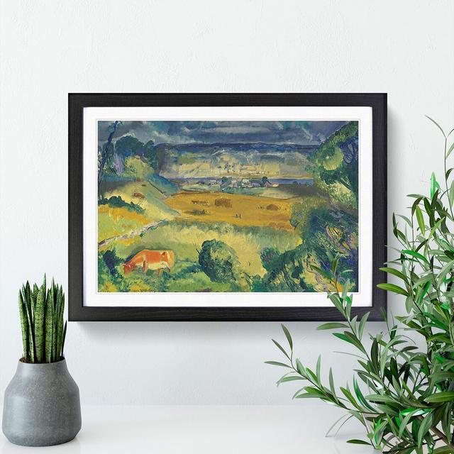 Harvest Landscape by George Bellows - Picture Frame Painting East Urban Home Frame Option: Black Framed, Size: 36cm H x 48cm W x 2cm D on Productcaster.