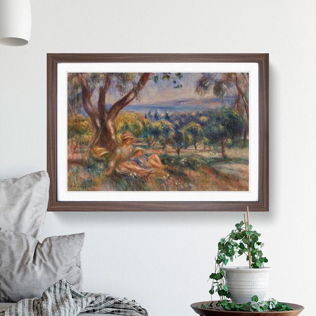 Landscape with Figures by Pierre-Auguste Renoir - Picture Frame Painting East Urban Home Frame Option: Walnut Framed, Size: 27cm H x 36cm W x 2cm D on Productcaster.