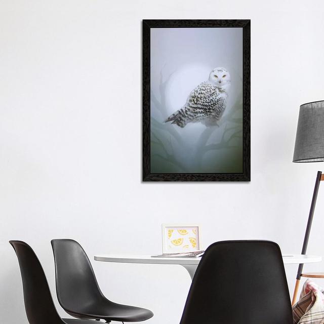 Snow Owl by Bente Schlick - Print on Canvas East Urban Home Size: 152.4cm H x 101.6cm W x 3.81cm D, Format: Black Floater Framed on Productcaster.