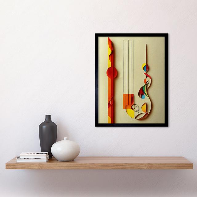 Kandinsky Style Musical Symbol Clefs - Single Picture Frame Print Wee Blue Coo on Productcaster.