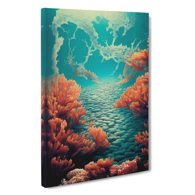 Illuminated Coral Reef House of Hampton Size: 50cm H x 35cm W x 3cm D on Productcaster.