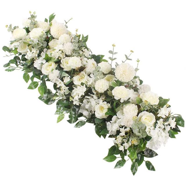 White Rose Floral Row for Wedding Aisle Decor The Seasonal Aisle on Productcaster.