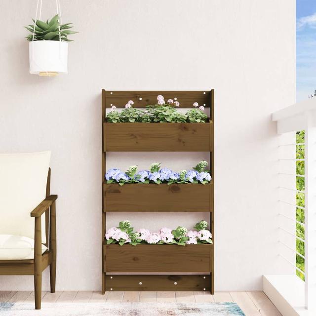 Philipston Wall Planter ClassicLiving Colour: Brown, Size: 110cm H x 60cm W x 18.5cm D on Productcaster.